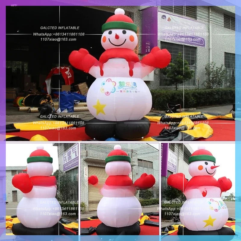 Inflatable Snowman Blow 3 Meters up Cartoon Snowman Inflatable Toys for Display Toys