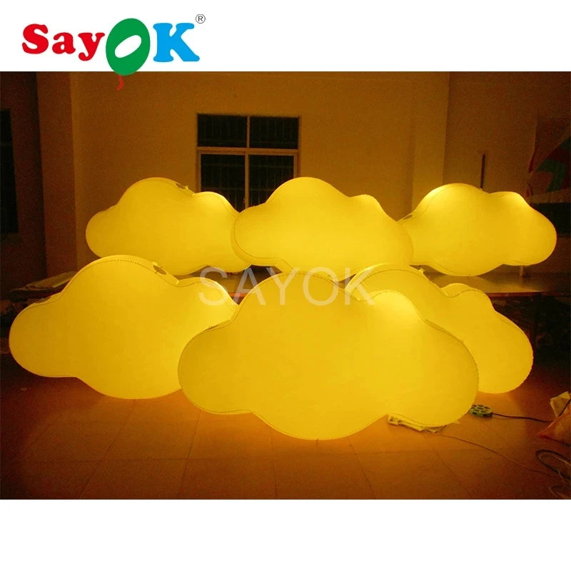 1pc Giant Inflatable Hanging Cloud Balloon Inflatable Clouds Hanging Decoration for Party Event Show Exhibition Birthday