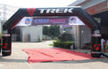 both front and back Black PVC advertising inflatable arch with Removable customized banner for event in Puerto Rico Same