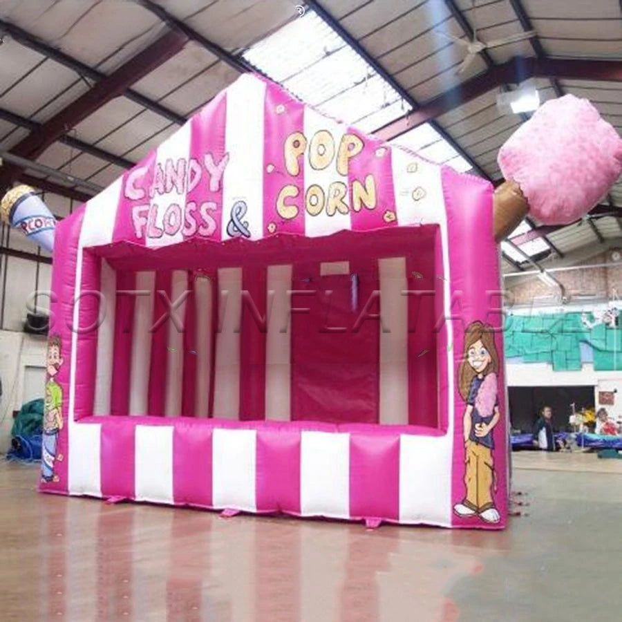Made In China 2022 Custom Inflatable Candy Booth,Treat Shop,Ice Cream Stall Inflatable Concession Booth For Outdoor Games