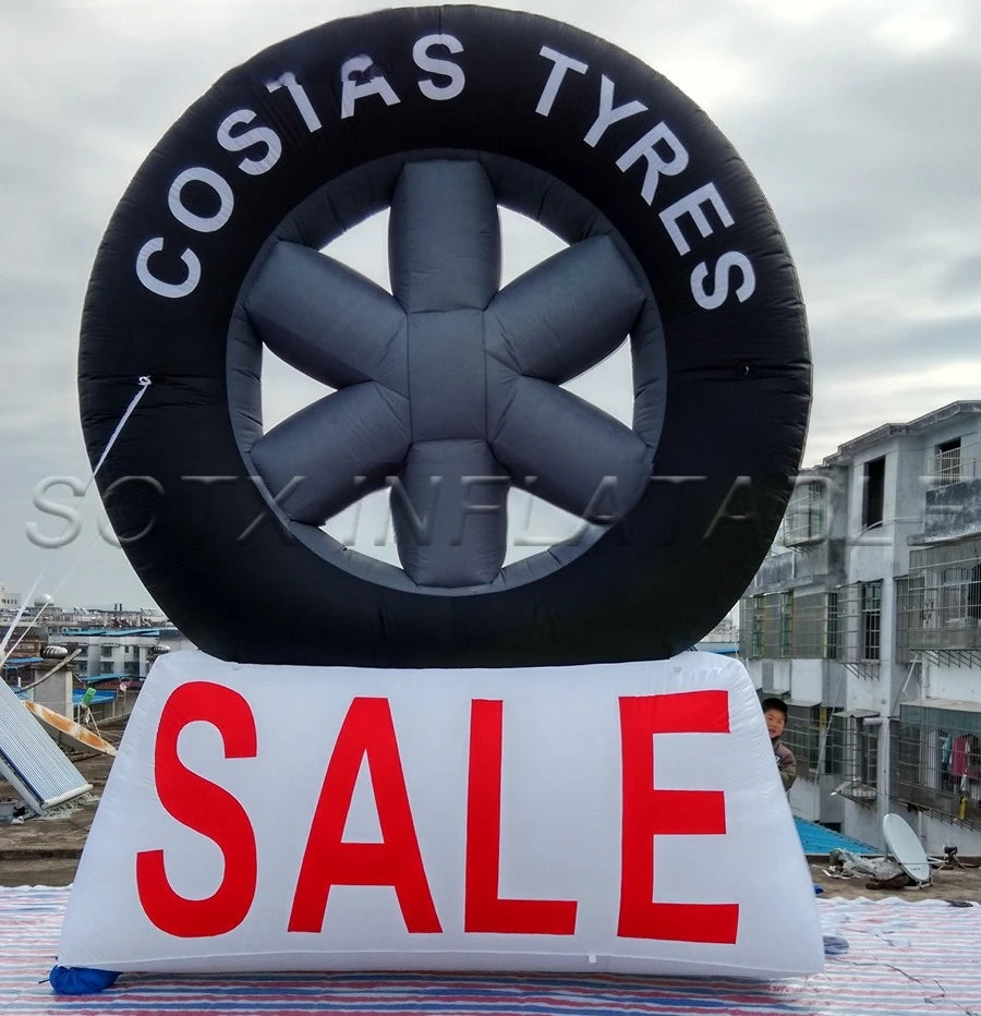 Model for Promotion Giant Inflatable Advertising Tire Balloon Inflatable Tyre