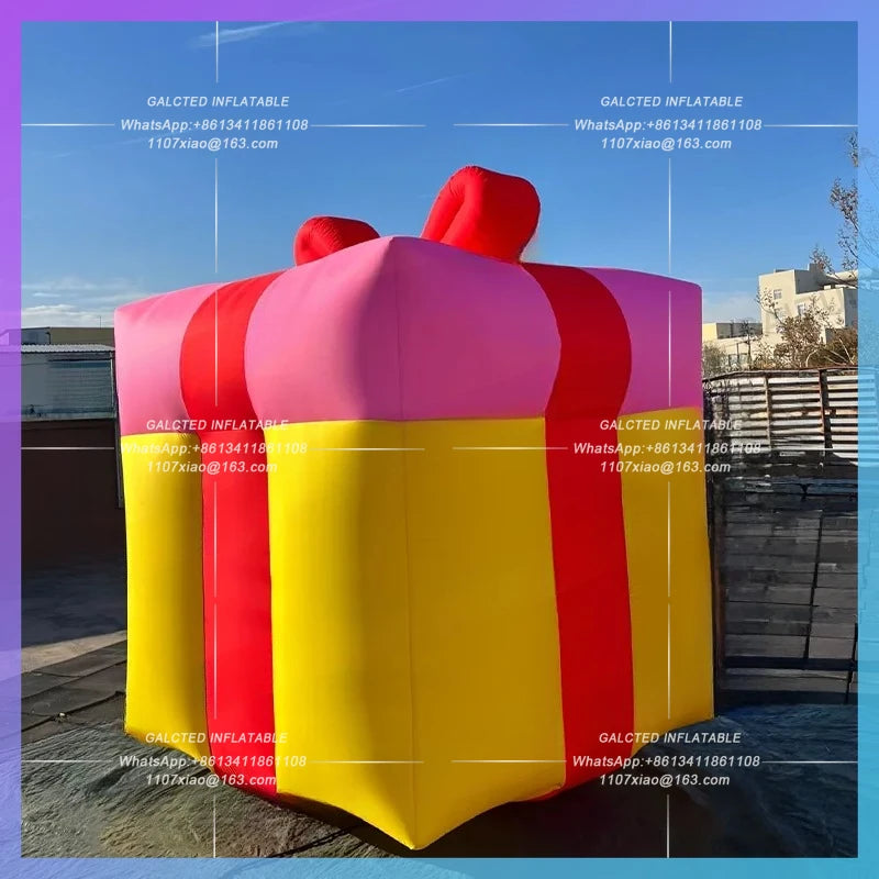 inflatable hat sock gift box Huge christmas cane ball for new year celebration decoration
