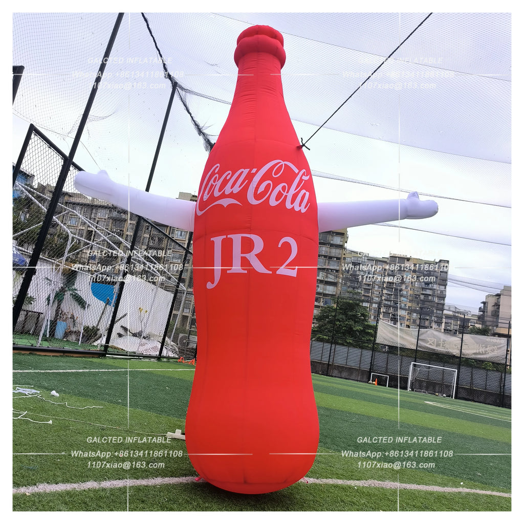 Inflatable Giant Cola Bottle With Blower Giant Outdoor Advertising Event Display For Promotion And Decoration