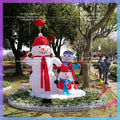 2.2x1.6x2.5mH Outdoor Christmas Inflatable Snowman Family Model Inflatable Inflatable Toys For Sale-Toys