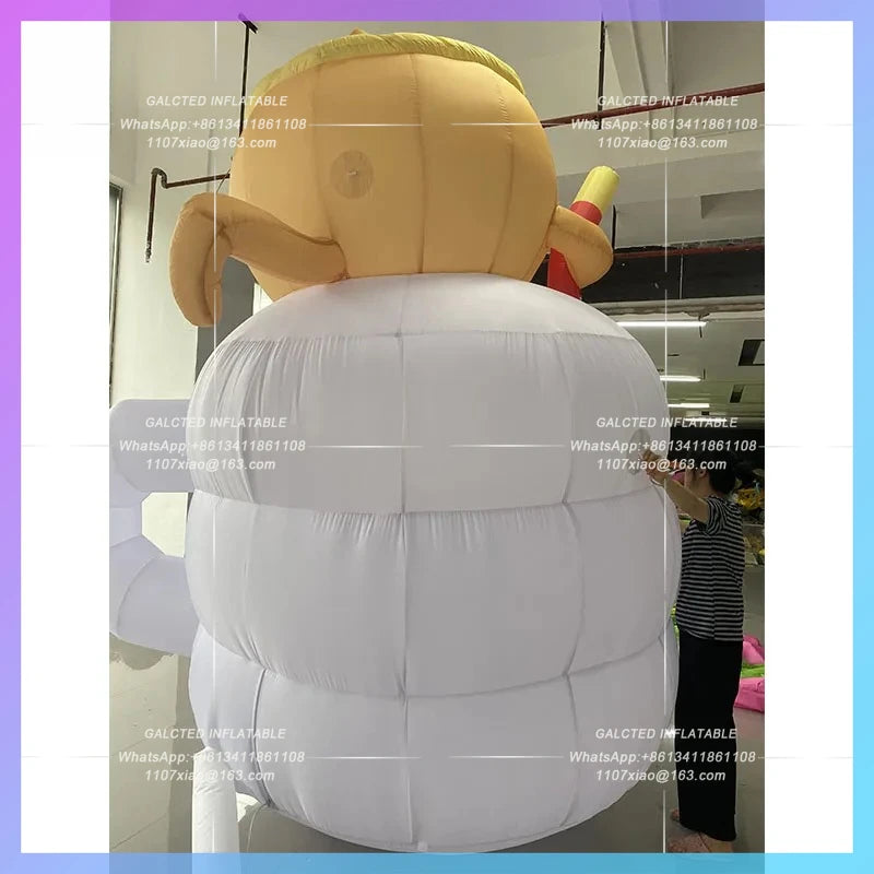 Milk Tea Cup inflatable model Doodle Inflatable cartoon Son Gokū Saint Coffee Cup DIY sign in the market lighting props