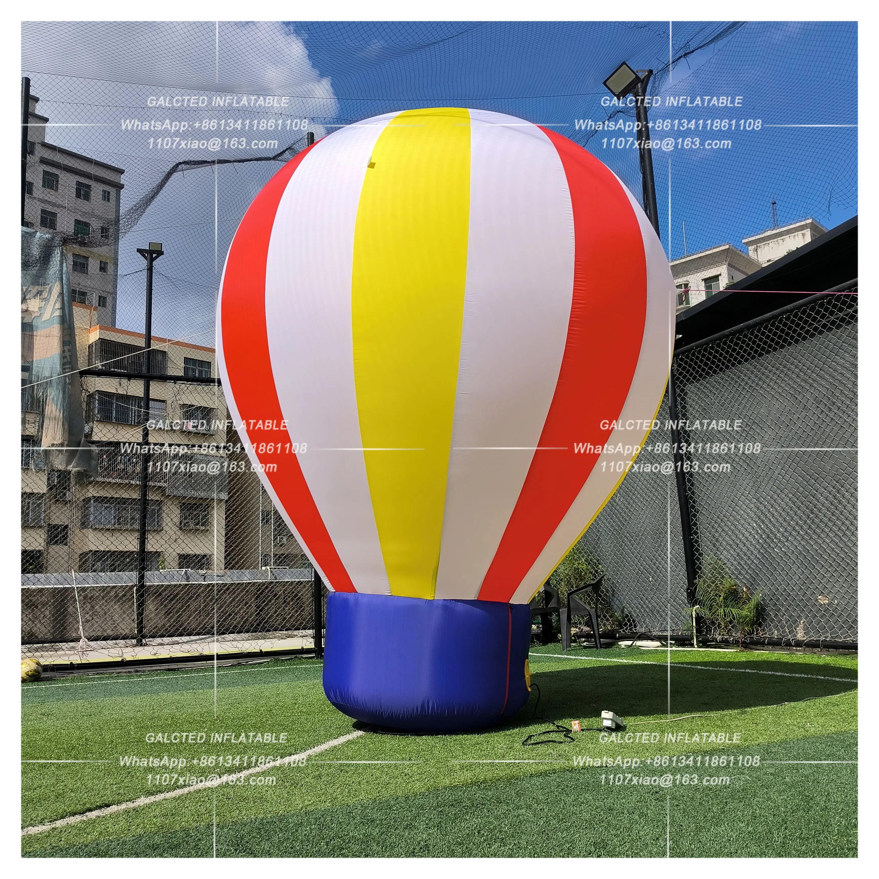 Inflatable Hot Air Balloon With Blower Giant Outdoor Advertising Event Display And Grand Opening Promotion
