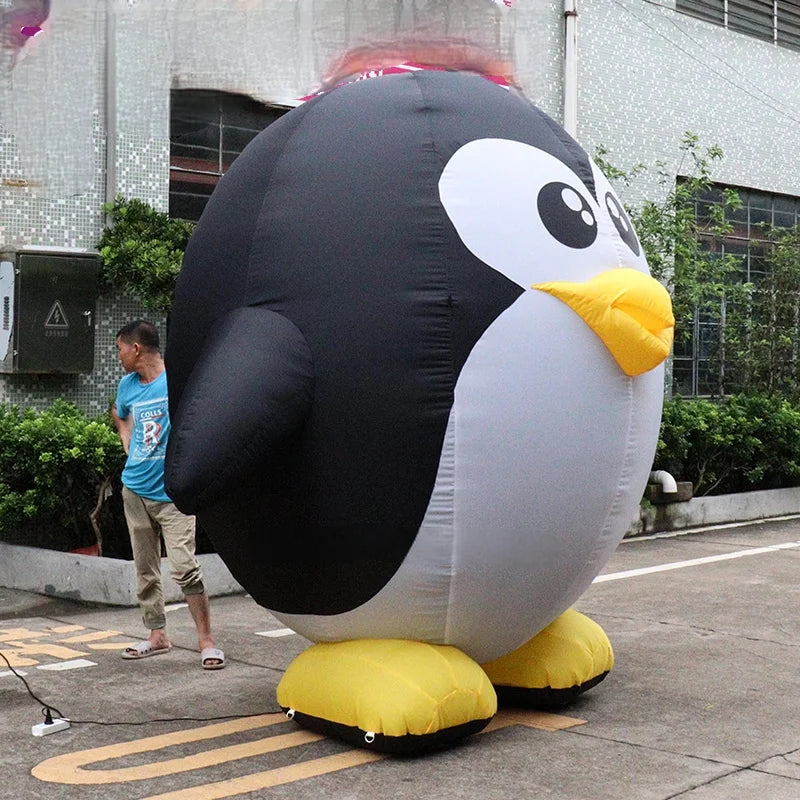 Cartoon Style Penguin Inflatable Mascot Suit Decorating And Advertising Props