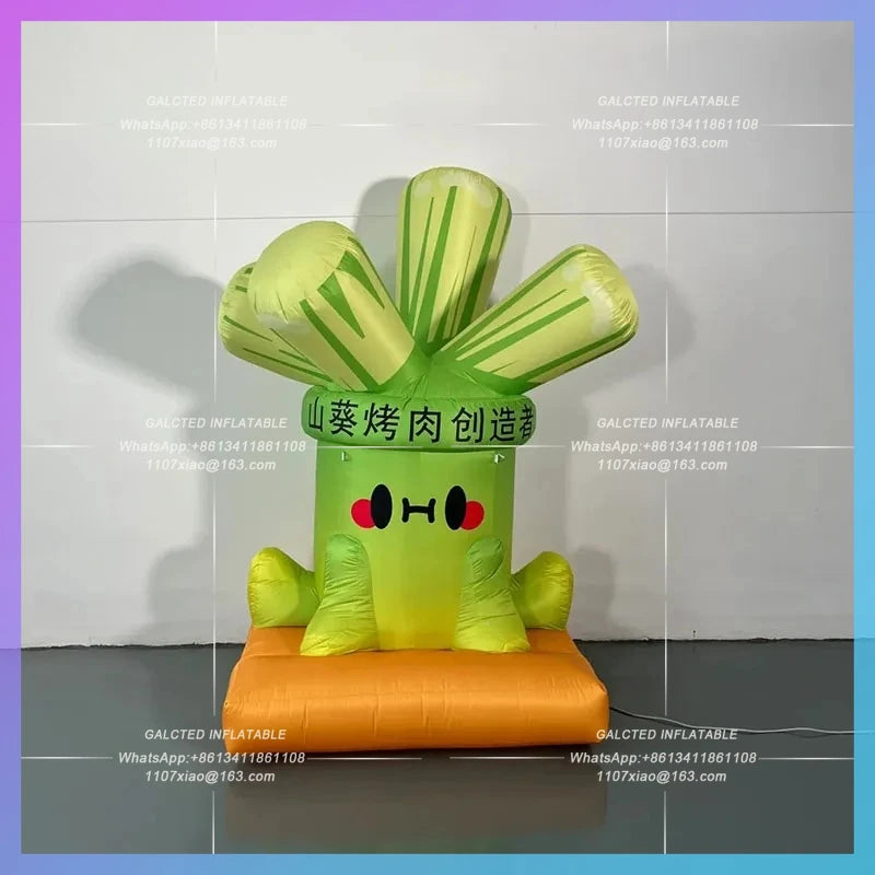 model onion okra farm mascot Inflatable vegetable sprite gasIP image custom bar parade props lighting layout