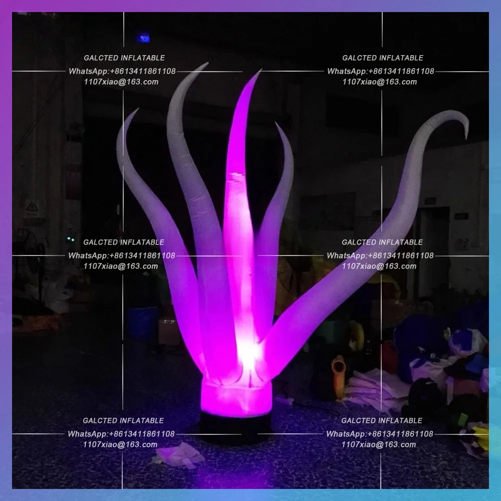Inflatable Sea Plants Charming Inflatable Seaweed With Led Light And Base Blower For Party Decoration
