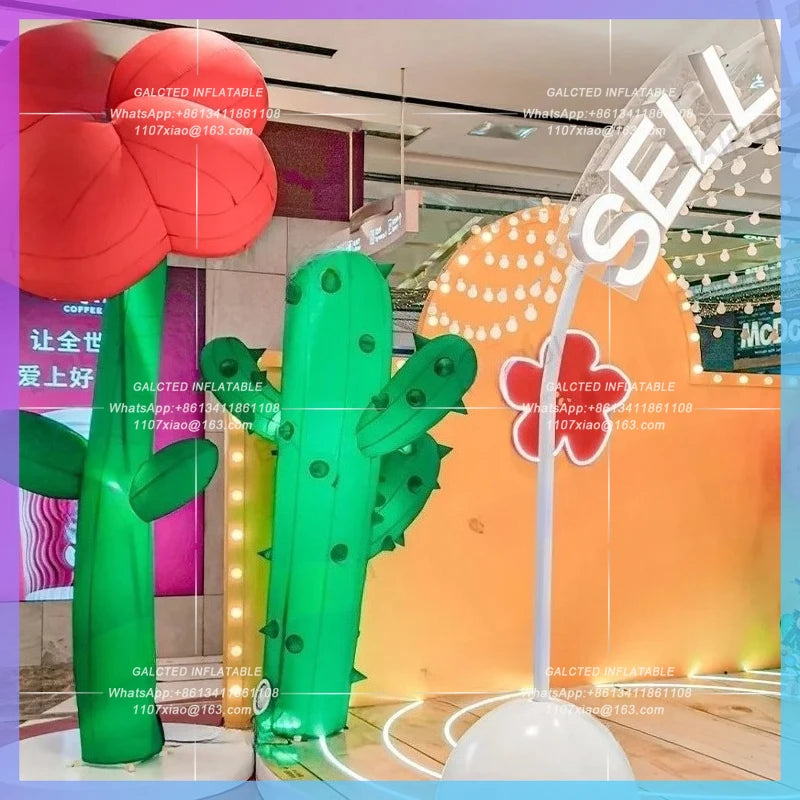 new year courtyard party Huge inflatable christmas tree santa claus trees big annual meeting decoration