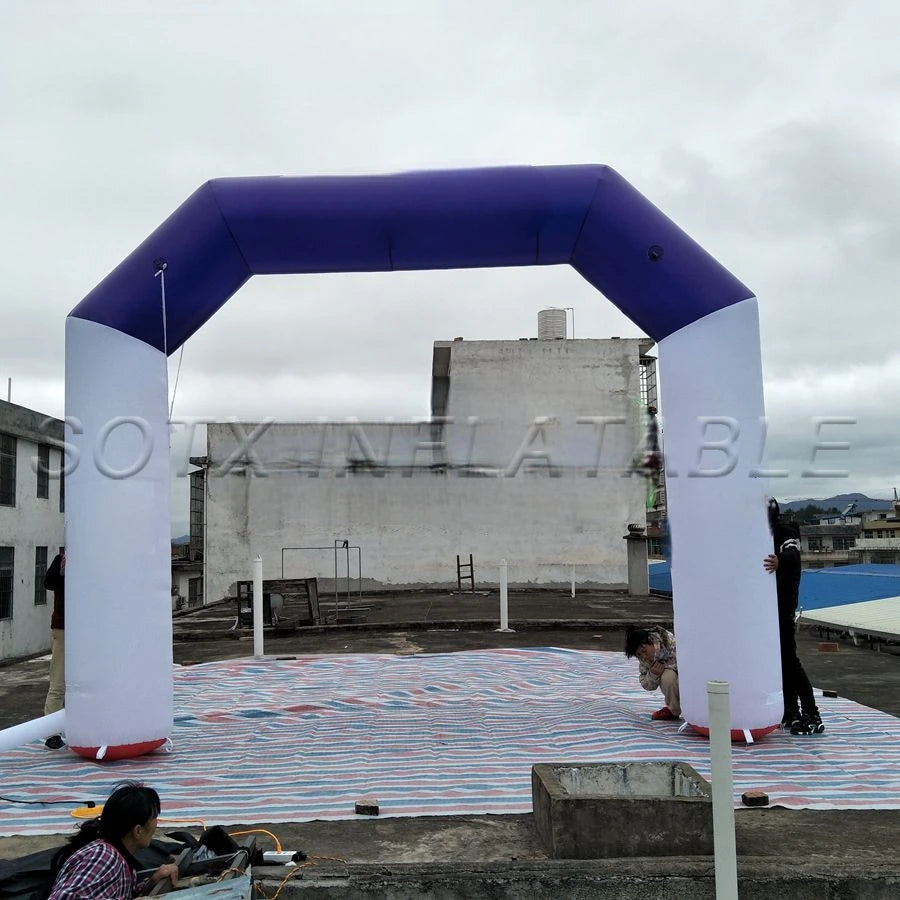 Event Supplier factory Customized start finish line arch balloon Inflatable sports Archway with free air fan by Athletic