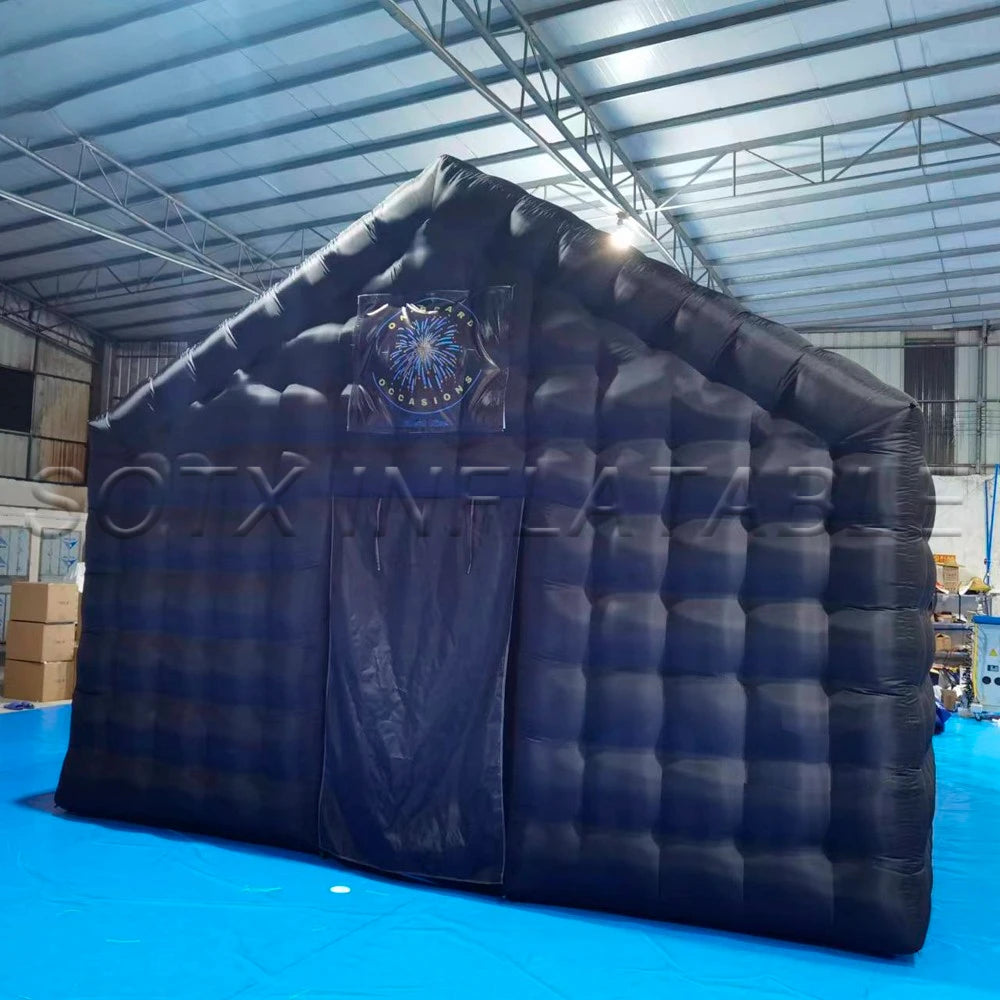 Night Club Parties Commercial Black Portable Inflatable Nightclub Tent Cube Wedding Marquee Disco Vip Lounge For
