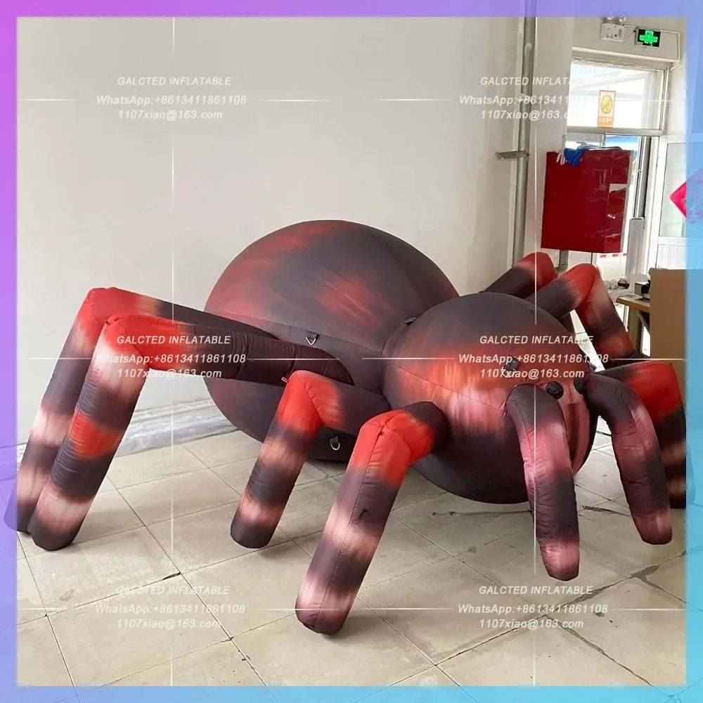 Halloween with Built-in Lights Giant Outdoor Inflatable Spider and Blower for Halloween Holiday/Party/Yard/Garden Decoration