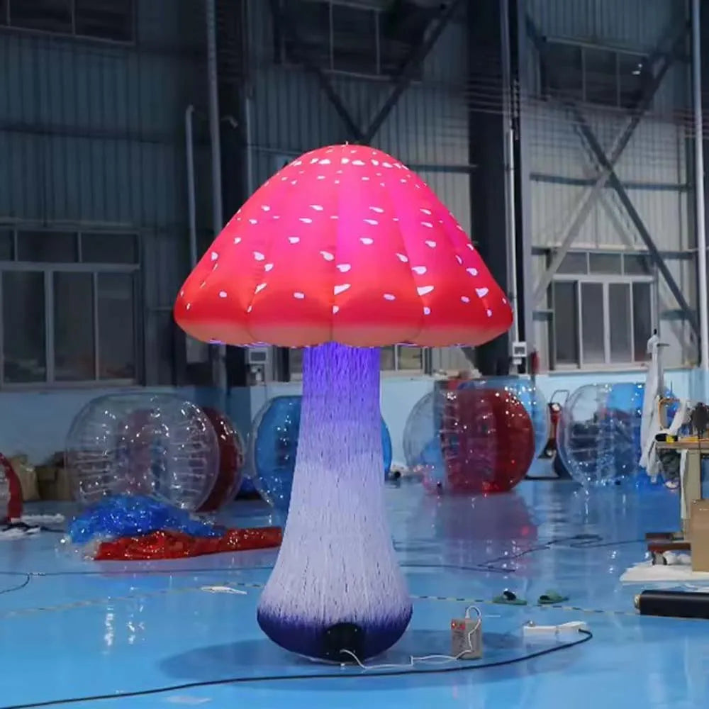 Themed Activities Vivid Giant Inflatable Mushroom With Led Lights Party Supply Led Flowers Decoration For Alice In Wonderland