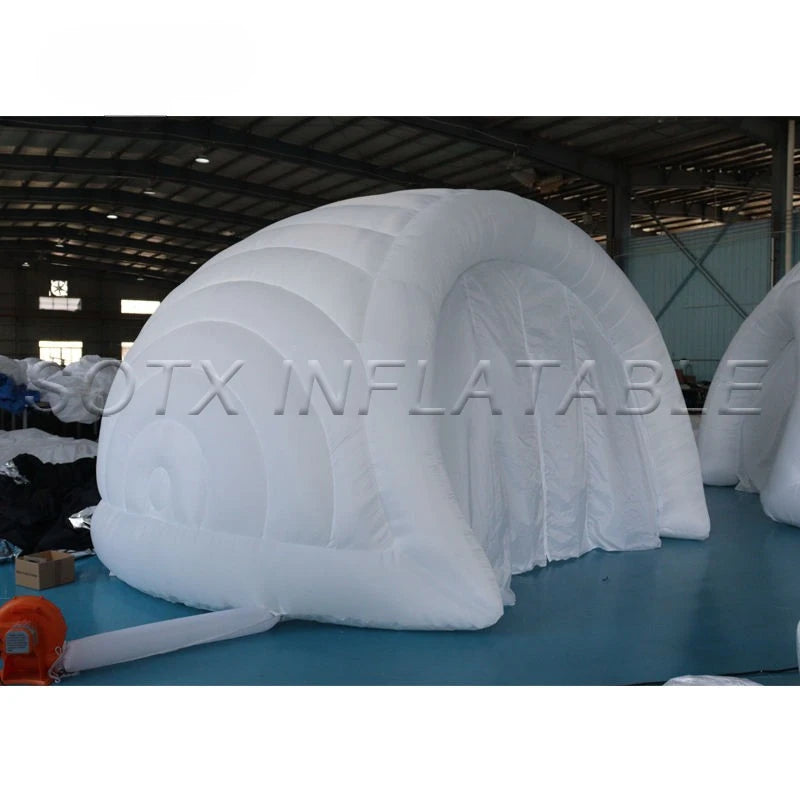 Wedding Trade Show 5.5m Dia.Giant Inflatable Helmet Dome Tent Inflatable Igloo Dome Tent with Door for Events Conferences