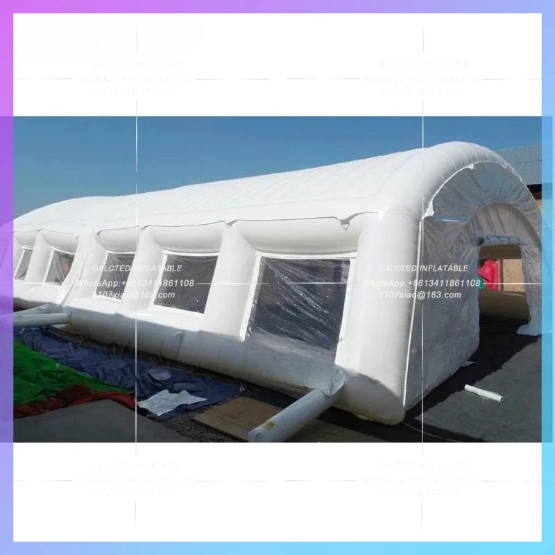 inflatable tunnel tent with transparent 10x5x3.3m airblown windows construction dome building event shelter for outdoor