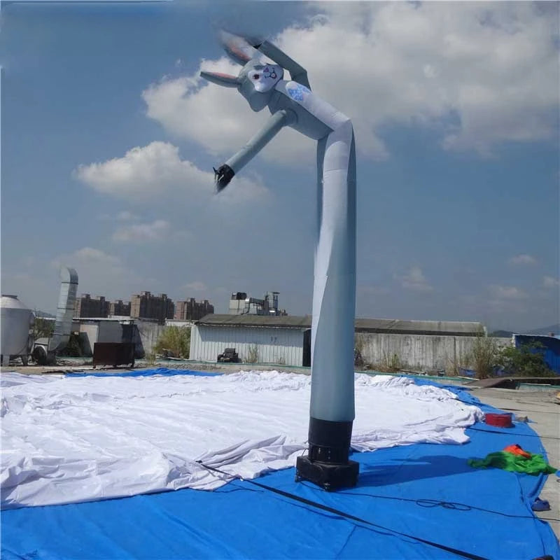 Advertisements Promotion New Style Inflatable Easter Decoration Grey Rabbit Air Dancer Model for