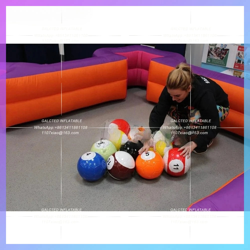 inflatable human football billiards Lightweight and mini oxford  inflatable table soccer game inflatable snooker pool for sale