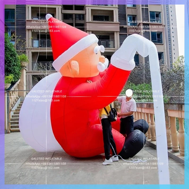 Inflatable Santa Claus with Waterproof Customized Christmas Oxford Cloth