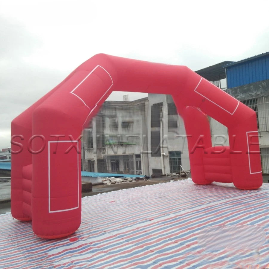 doors for Triathlon 6x3.8m free standing balloon inflatable tubular entrance,4 legs start finish line arch