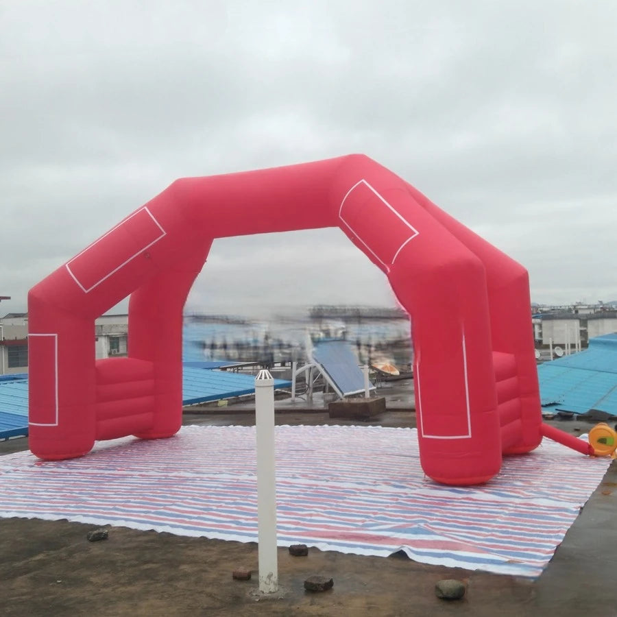 doors for Triathlon 6x3.8m free standing balloon inflatable tubular entrance,4 legs start finish line arch