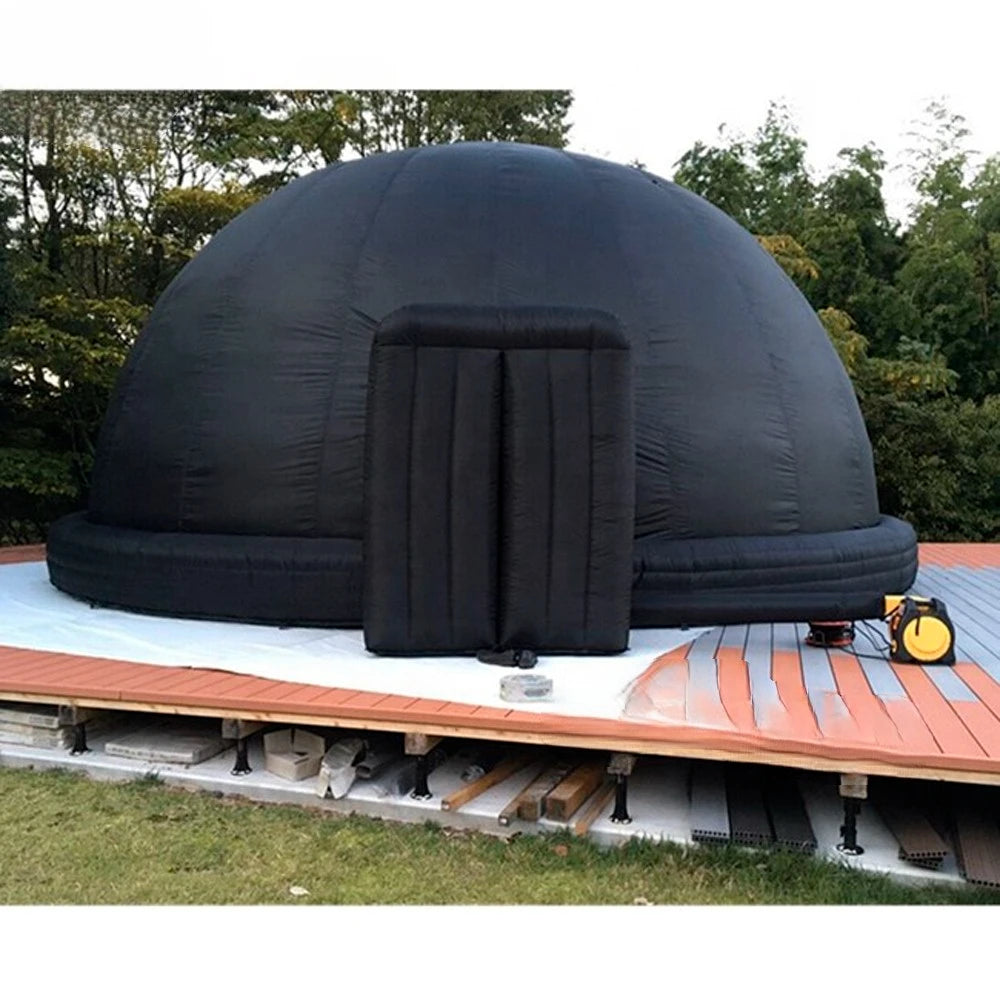 Education Event 6 M Mobile Black Inflatable Planetarium Dome,360 Degree Astronomical Tent Movie Cinema Area For Science