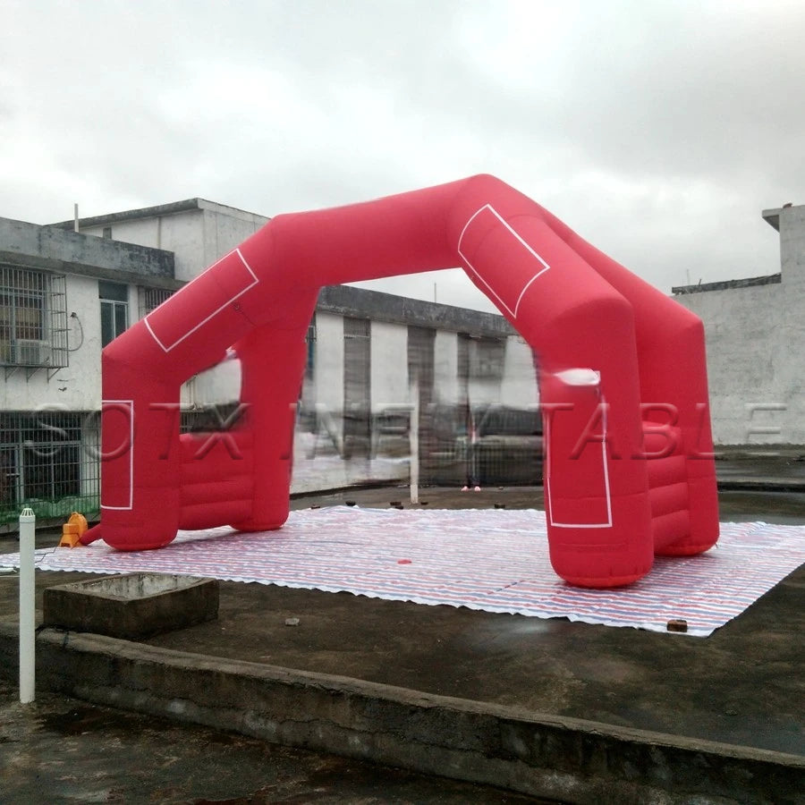 doors for Triathlon 6x3.8m free standing balloon inflatable tubular entrance,4 legs start finish line arch