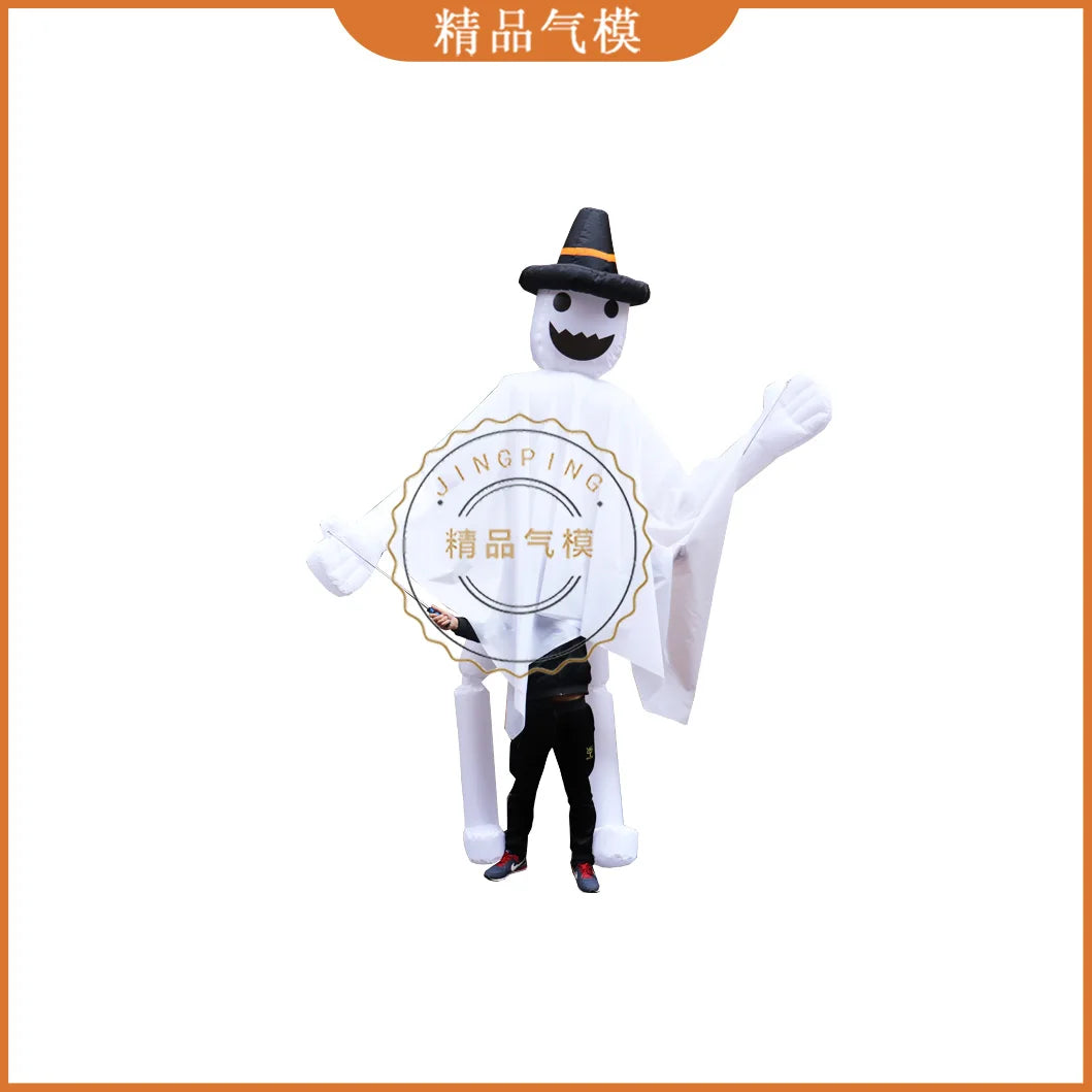 Giant Inflatable Walking Ghost Clown - Perfect for Halloween Decorations, Bar Atmosphere, and Haunted House Props