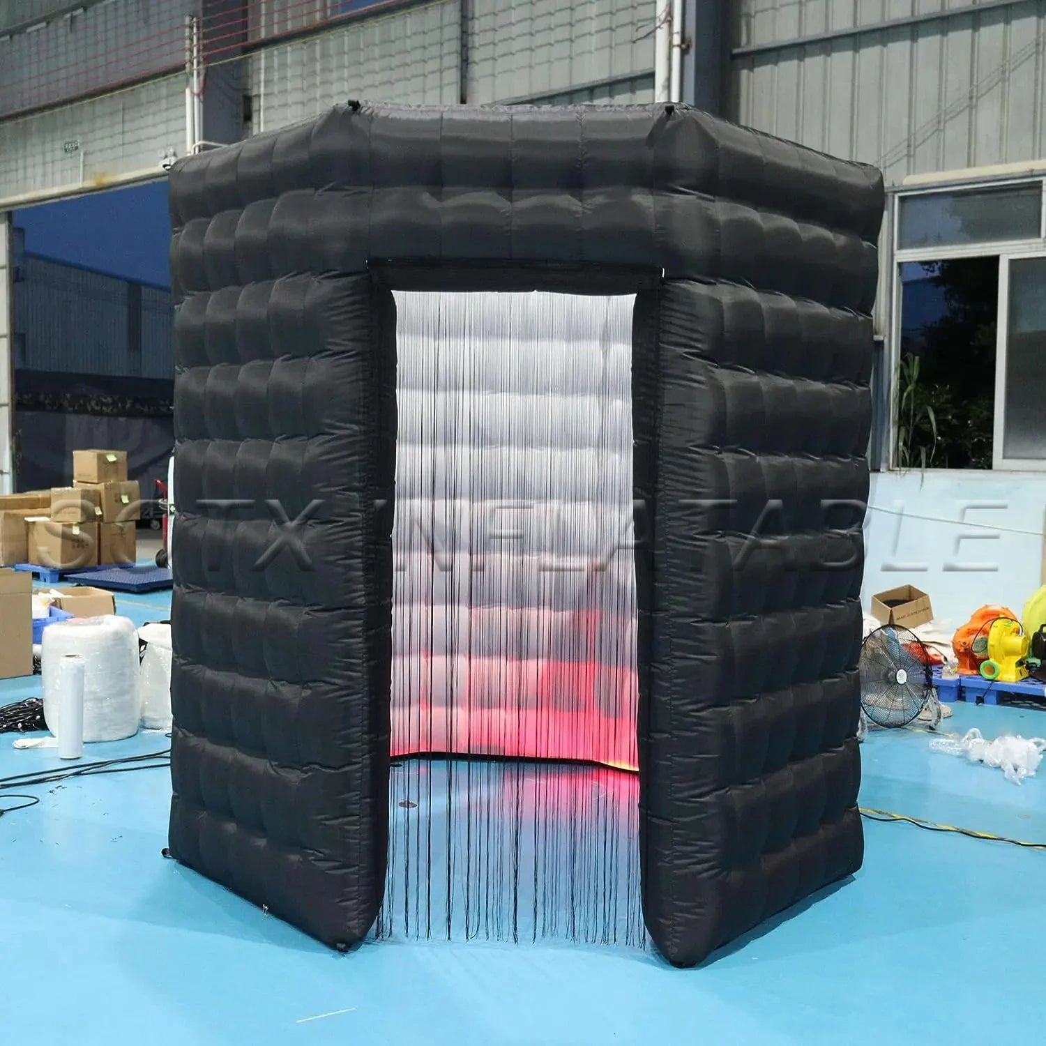Wedding Party Event 2x2.5m Portable Inflatable Hexagon Photo Booth Enclosure Inflatable Photo Booth Backdrop Props for