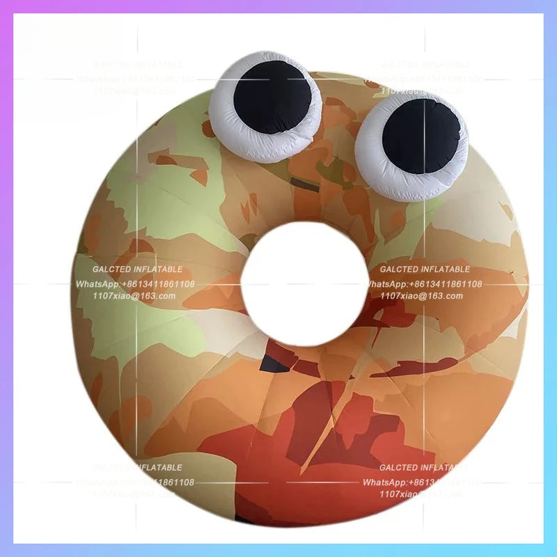 bagel doughnut air mold Inflatable bread croissant bagel custom CARB festival bread head bazaar drain