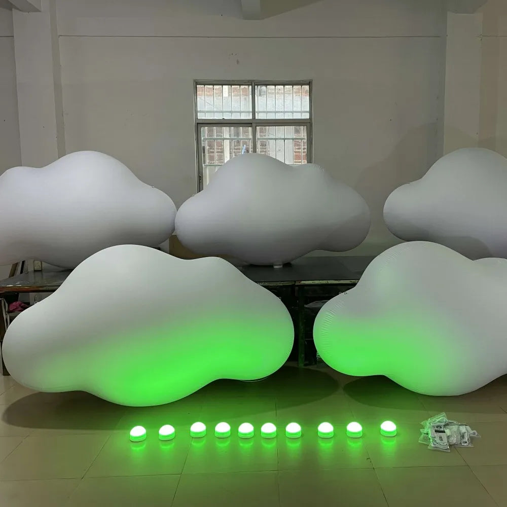 1pc Giant Inflatable Hanging Cloud Balloon Inflatable Clouds Hanging Decoration for Party Event Show Exhibition Birthday