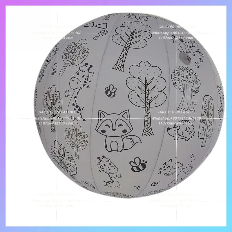 Children Creative Air Model Inflatable Doodle DIY Ball Interactive drainage card outdoor market atrium layout