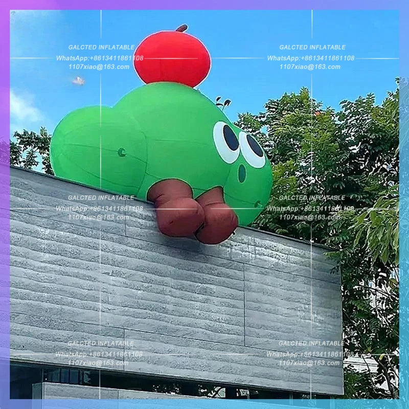 sitter dummy ins style Inflatable apple tree air model  exterior facade rooftop lighting drainage ip custom ad decoration