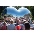 Wedding Valentine's Day Decoration Favourite Popular Large Inflatable Heart Mirror Balloon Silvery Mirror Ball For Garden Party