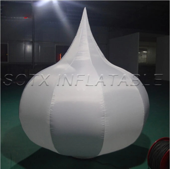 Festive Party Decoration 2m Outdoor Giant Inflatable Onion Shaped with LED Changing Lights for Advertising Promotion Event