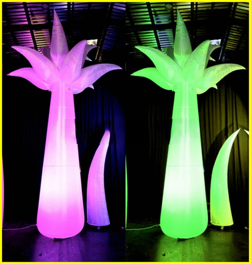 Night Event/Party Beautiful Staniding Decoration Inflatable Palm Tree With LED Lights For