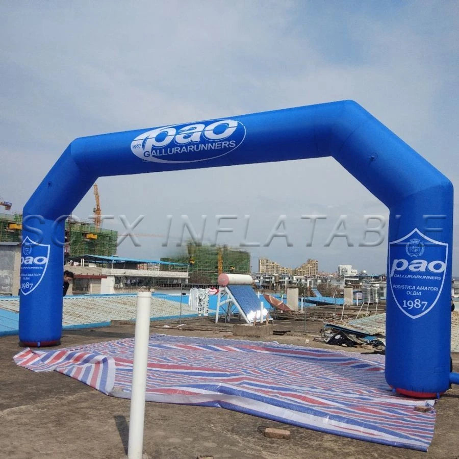 with removable banner for running Finish line Inflatable Race Arch,Customized logo 8x4m sport game gate balloon