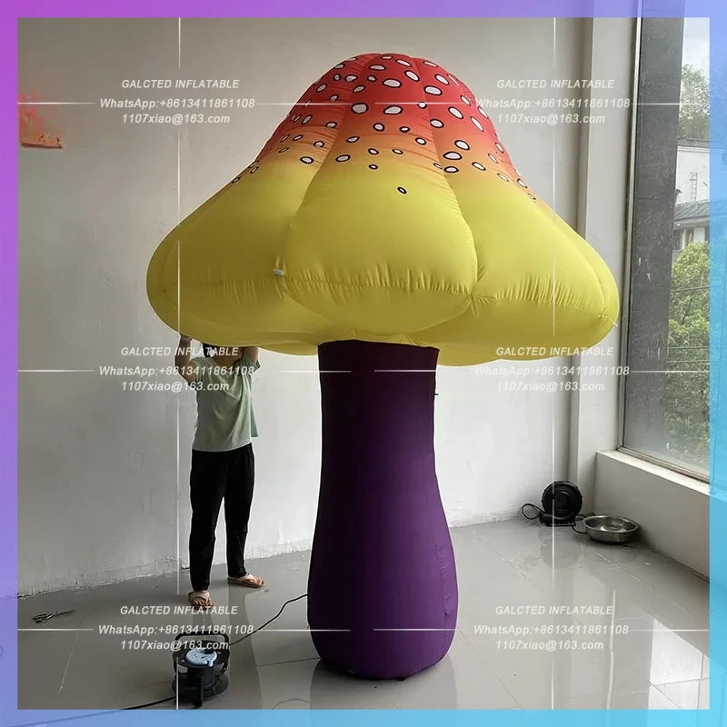 mushroom garden botanical garden Inflatable psychedelic mushrooms gas mold outdoor camp fairy musical stage lighting arrangement