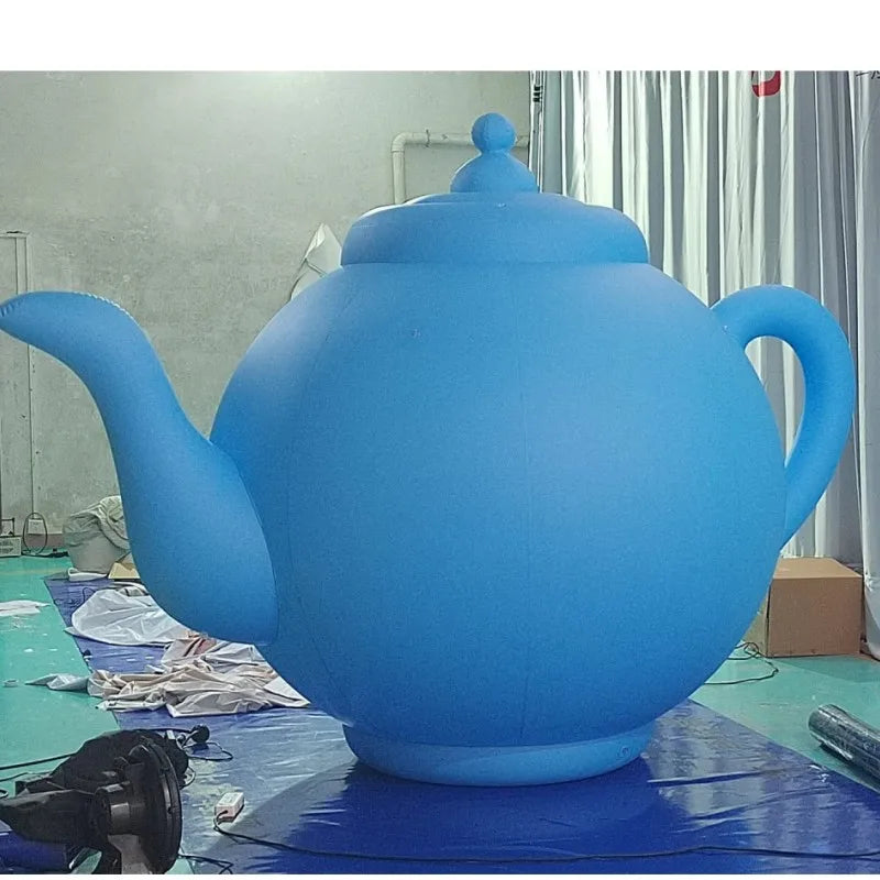 Exhibition Show Promotion 2mH Inflatable Teapot Model Giant Advertising Inflatable Teapot for Business Event