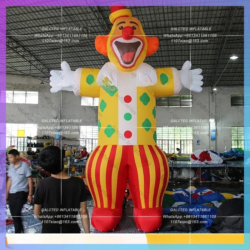 Inflatable Clowns Promotional Blow Inflatable Toys Customized 5M High Giant  up Clown Cartoon Characters for Display Toys