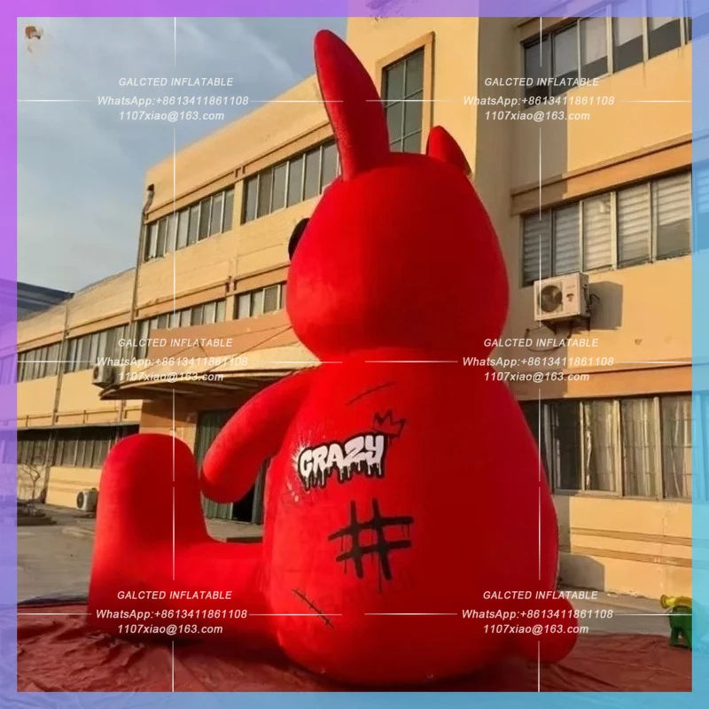 decoration giant balloon rabbits Easter inflatable red rabbits festival advertising
