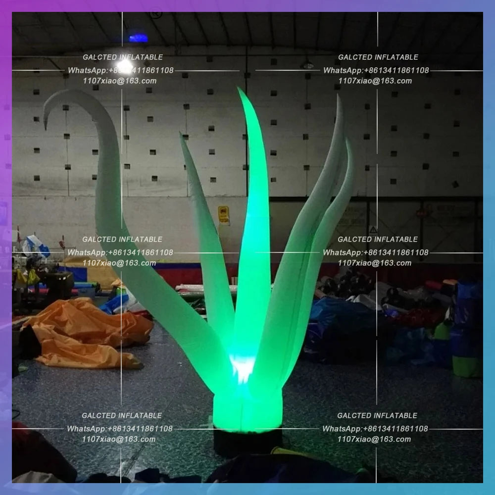 Inflatable Sea Plants Charming Inflatable Seaweed With Led Light And Base Blower For Party Decoration