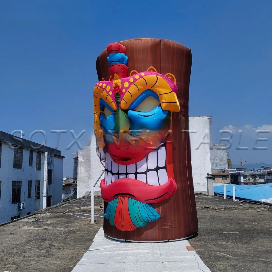 Advertising DecorationOutdoor 5mH Tiki Statue Stump Inflatable Stump Model for