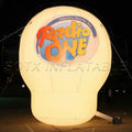 for advertising Novely design round giant inflatable radio model giant inflatable headset with led lights