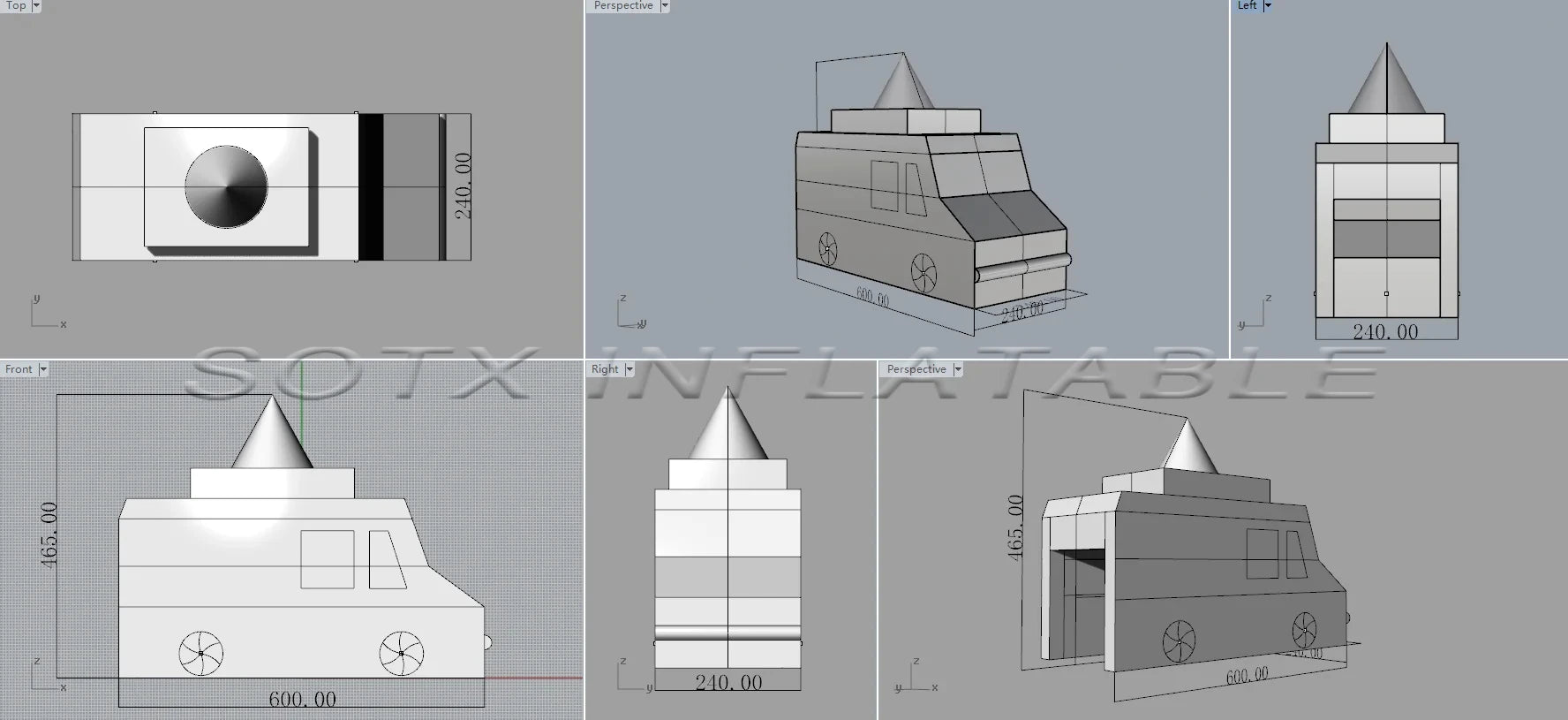 cream Commercial promotion High quality inflatable ice cream truck,pop-up vendor space,inflatable vans for ice