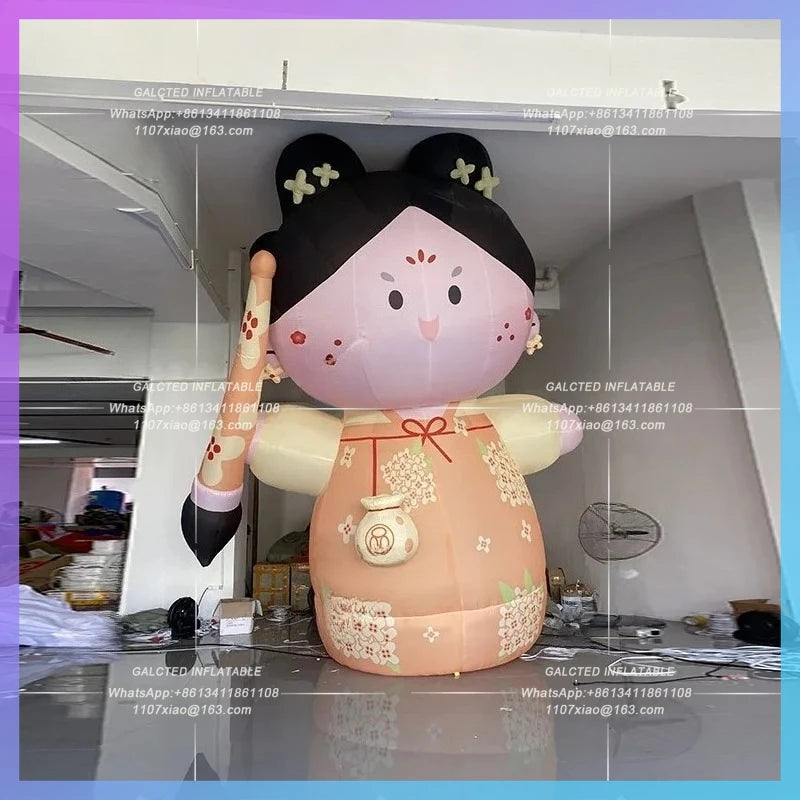 xiaodouyuan Osmanthus mid-autumn Inflatable cartoon Hanfu Doll Model Festival take a brush Tang dynasty dress Chinese style girl