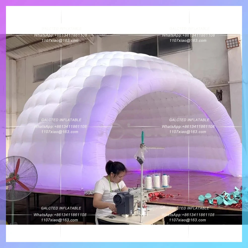 Inflatable Shell Tent Half Dome House Oxford Inflatable Igloo Dome Tent With Blower Air  For Party Trade Show Exhibition Events