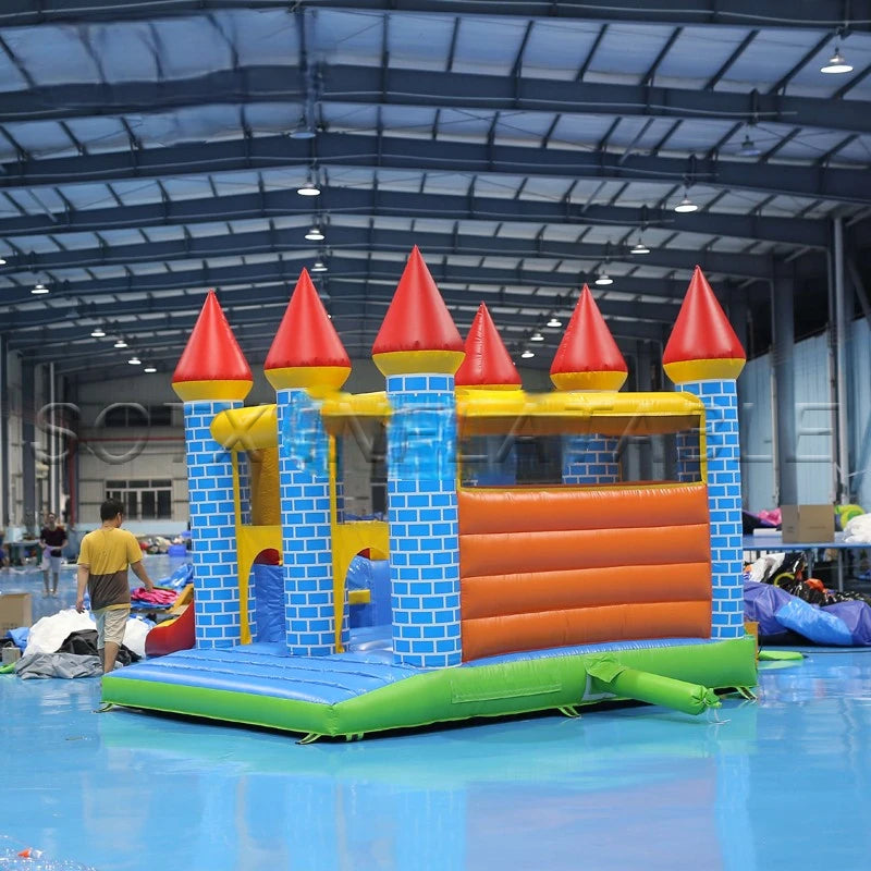 Blower by Sea Shipping 5x4m PVC Inflatable Castle House Inflatable Bouncer Slide Inflatable Bouncy Castle with Air