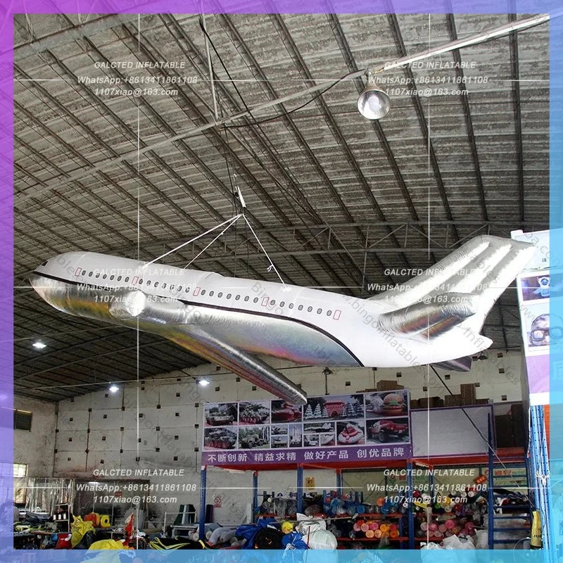 Hanging Balloon Advertising Aircraft / Hot Sale 20ft Giant Inflatable Plane / 6M Aero Blow Up For Decoration - BG-M0127