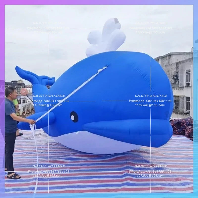 swimming aninal giant cartoon dolphin Ocean inflatable dolphin blue for aquarium zoo festival decoration prop